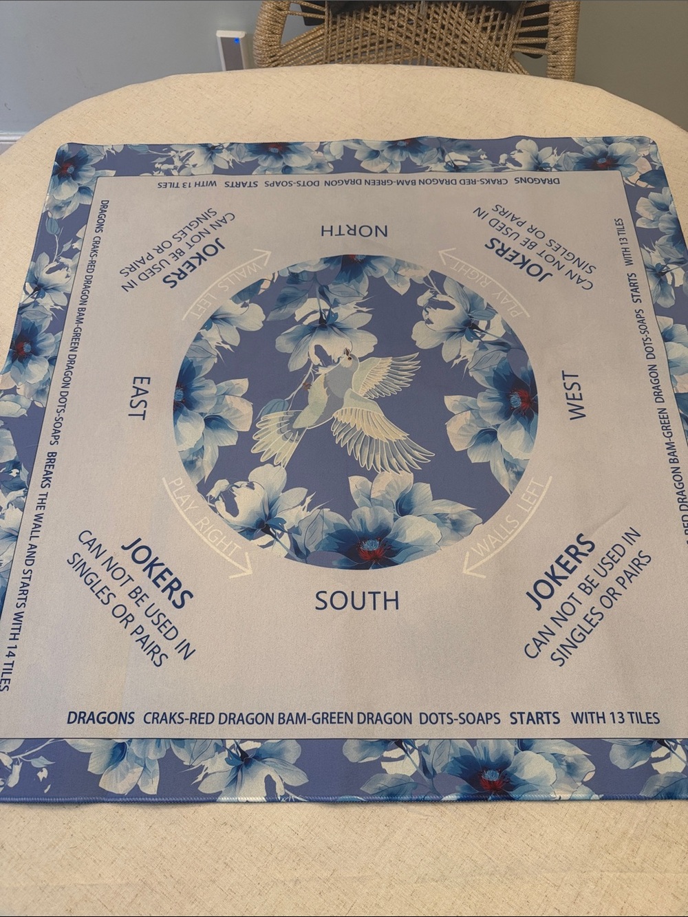 Mahjong Mat for Table Anti-Slip, Noise-Reducing American Mahjong 31.”x31.5”